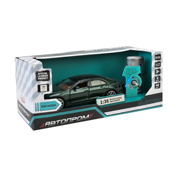 Автомодель Автопром Electric Bentley Flying Spur Hybrid, 1:38, зі світлом та звуком, у коробці, від 3 років, 14*5.5*3.5 см (68718G)